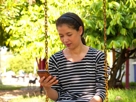 Woman with Smart Phoneの写真素材