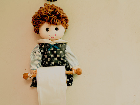 plush Toys, put toilet paperの写真素材