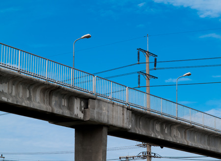 Overpass bridge was used to cross the road to safety.
