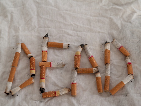 Smoking dangerous, potentially fatal premature.の写真素材