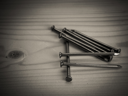 Nail , A metal , The head is rounded ,  There are different sizes.  vintageの写真素材