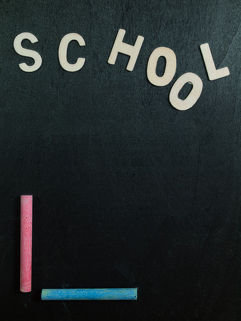 School blackboard. (picture with space for text)の写真素材