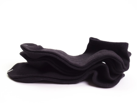Sock black , Placed on a white background.