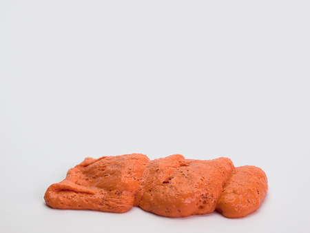 Body scrub , Momordica ,White background.