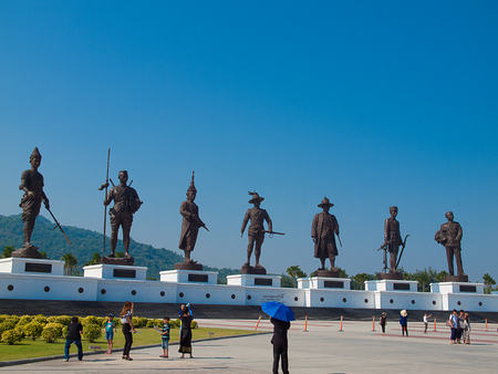 PRACHUAP KHIRI KHAN, THAILAND - December 11: Tourists visit Rajabhakti Park Foundation Under the Royal Patronage of His Royal Highness Crown Prince on December 11, 2016 in Prachuap Khiri Khan, Thailand.のeditorial素材