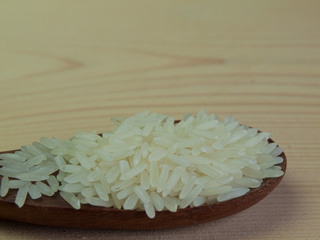 rice seed healthy food  , Placed on a wooden floor. (with text space)の写真素材