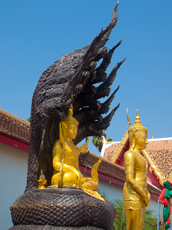 wat phra that panom, at Nakhon Phanom, Thailand.の写真素材