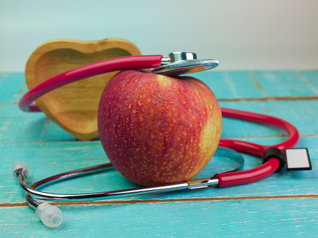 Healthy food in heart and cholesterol diet conceptの写真素材