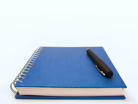 pen and  book, notebook, on white background ,education , business.の写真素材