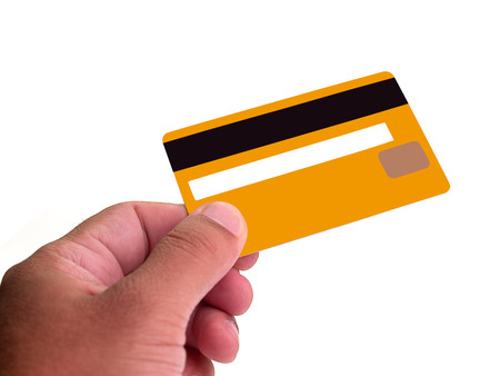 (Close up) Businessman Hand holding credit card.の写真素材