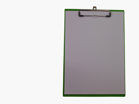 Clipboard isolated on white background. (with free space for text) (clipping path)の写真素材