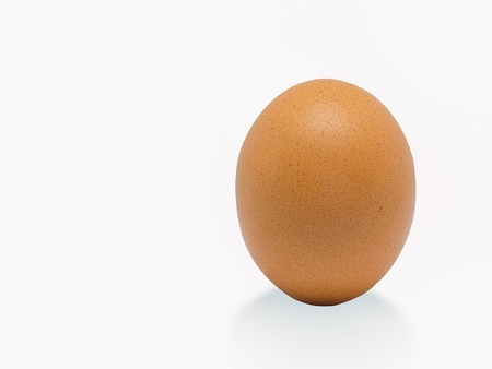 Closeup Egg chicken , healthy food , isolated on white background.の写真素材