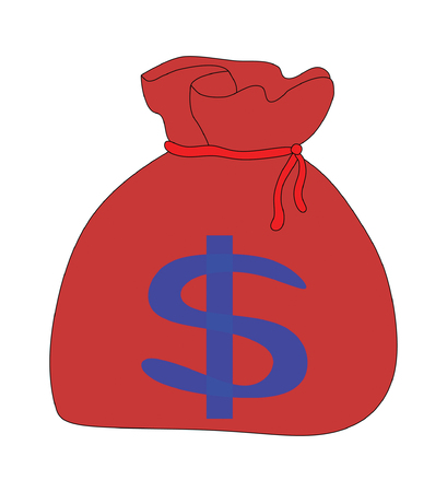 Money bag , Vector illustration.のイラスト素材