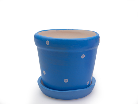 flower pot isolated on white background.  (clipping path)の写真素材