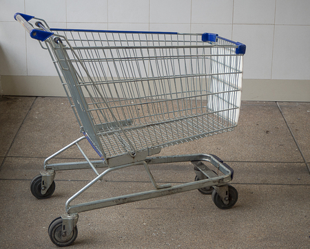 Shopping Cart , Self-service , supermarket full shopping.の写真素材