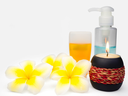 Beauty and fashion with spa on white background. (with free space for text)の写真素材