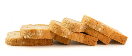 fresh bread isolated on white background. (Healthy Food)