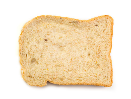 fresh bread isolated on white background. (Healthy Food)