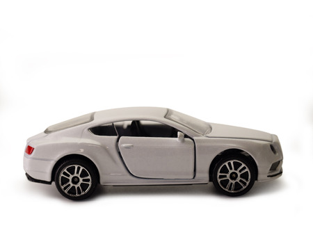 Toy car isolated on white background.(This has clipping path)の写真素材