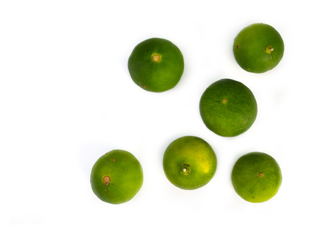 Fresh lime isolated on white background. (Healthy fruit)の写真素材