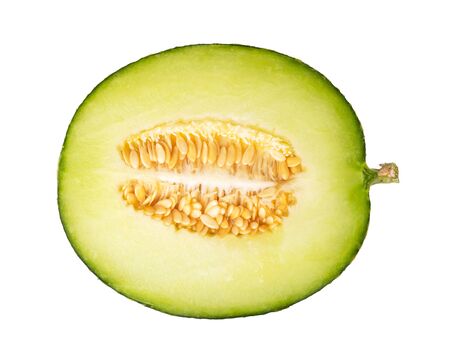 cantaloupe melon isolated on white background. (This has clipping path)の写真素材