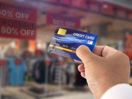 Credit card and shopping , with free space for text. (shopping concept)