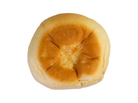 freshly baked bread  on white background.