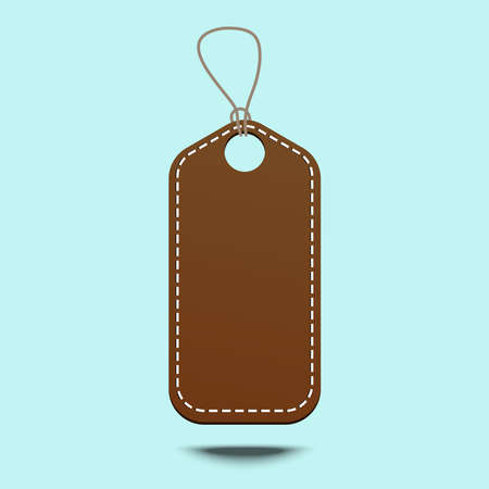 Blank tag tied for hang on product for show price or discount.のイラスト素材