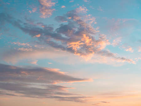 Blue sky with clouds background.の写真素材