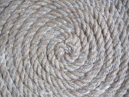 close up of a  long hemp rope , background - texture.の写真素材