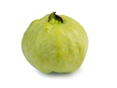 fresh guava fruit isolated on white background. (clipping path)の写真素材