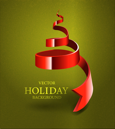 Christmas Tree Made By Ribbonのイラスト素材