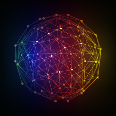 Polygonal 3d Globeのイラスト素材