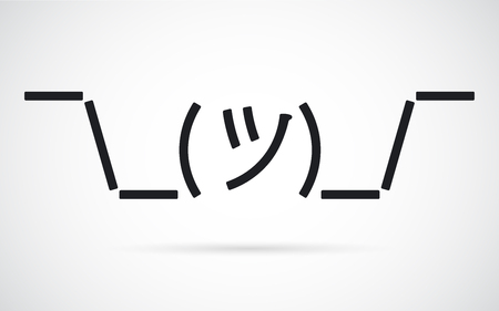 Shrug emojiのイラスト素材