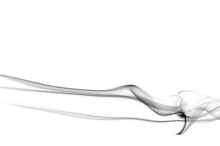 Smoke isolated on white backgroundの写真素材