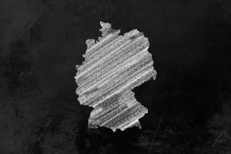 Germany drawn on a blackboardの写真素材