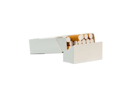Cigarette Pack isolated on white backgroundの写真素材
