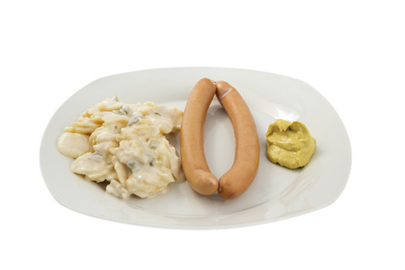 Wiener Sausages and Potatoe Salad の写真素材