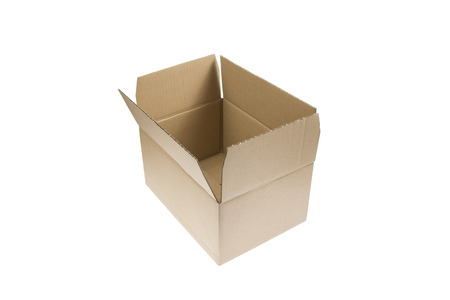 An opened empty Parcel の写真素材