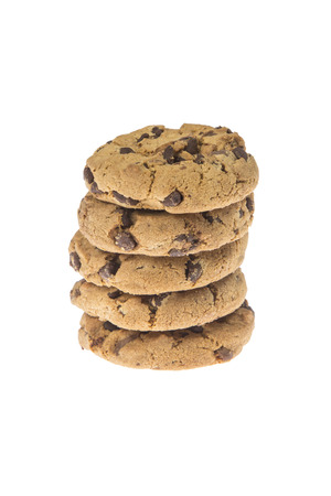 Stacked Chocolate Chips Cookies の写真素材