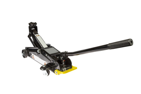 Black Car jack isolated on white backgroundの写真素材