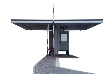 Border Checkpoint isolated on white background