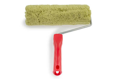 paint roller issolated on white background with light shaddowの写真素材