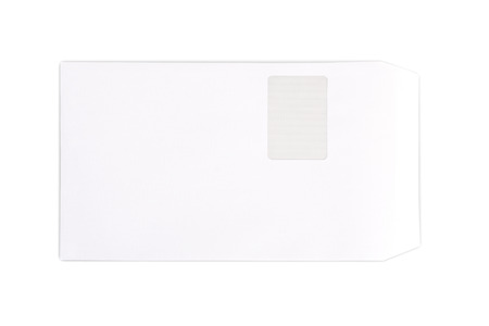 envelope isolated on white backgroundの写真素材