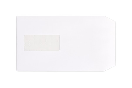 envelope isolated on white backgroundの写真素材