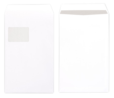 envelope isolated on white backgroundの写真素材