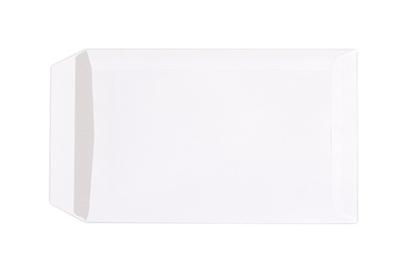 envelope isolated on white backgroundの写真素材