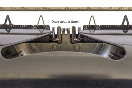 The Words Once upon a time written on a typewriterの写真素材