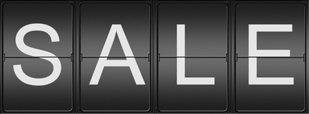 Illustration of a Mecanical flight data indicator showing the Word Saleの写真素材