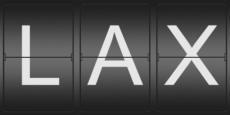 Three Letter Airport Code of Los Angeles Airport on a mechanical Flight data indicatorの写真素材